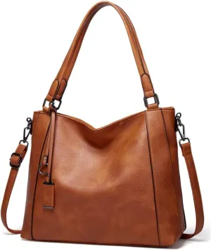 Womens Handbag PU Leather Hobo Bag Fashion Purse Roomy Casual Large Shoulder Bag Top-Handle Satchel Tote