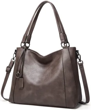 Womens Handbag PU Leather Hobo Bag Fashion Purse Roomy Casual Large Shoulder Bag Top-Handle Satchel Tote