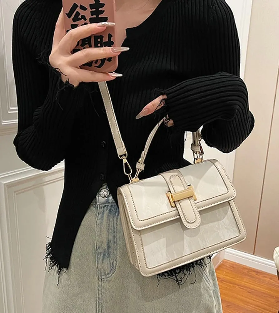 Womens Trendy Crossbody Shoulder Bags Vegan Leather Small Tote Purse Handbags Y2k Satchel 2024