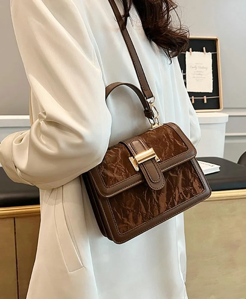 Womens Trendy Crossbody Shoulder Bags Vegan Leather Small Tote Purse Handbags Y2k Satchel 2024