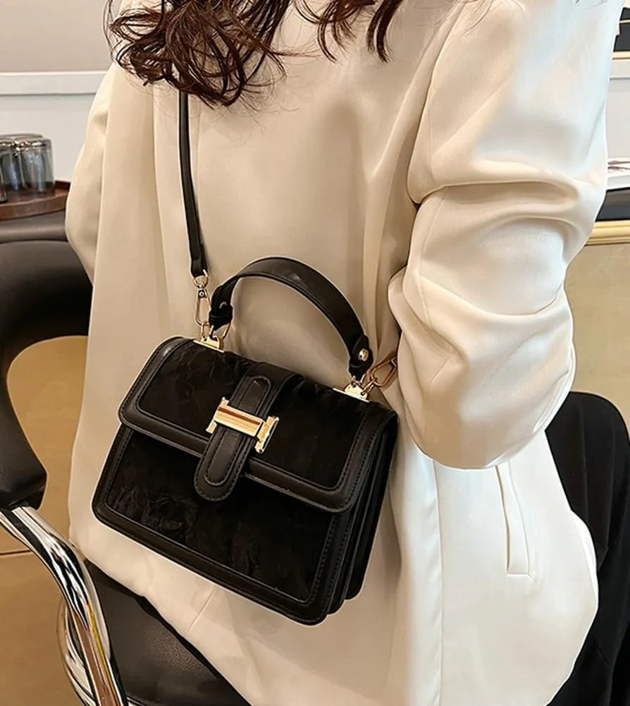 Womens Trendy Crossbody Shoulder Bags Vegan Leather Small Tote Purse Handbags Y2k Satchel 2024