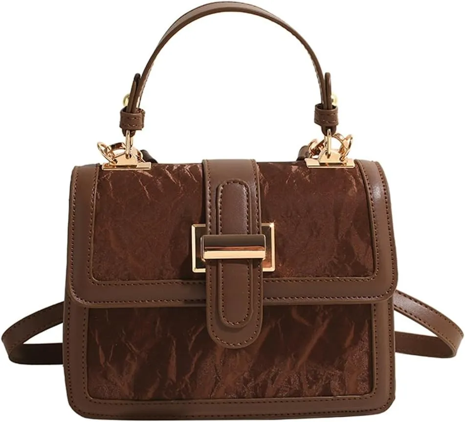 Womens Trendy Crossbody Shoulder Bags Vegan Leather Small Tote Purse Handbags Y2k Satchel 2024