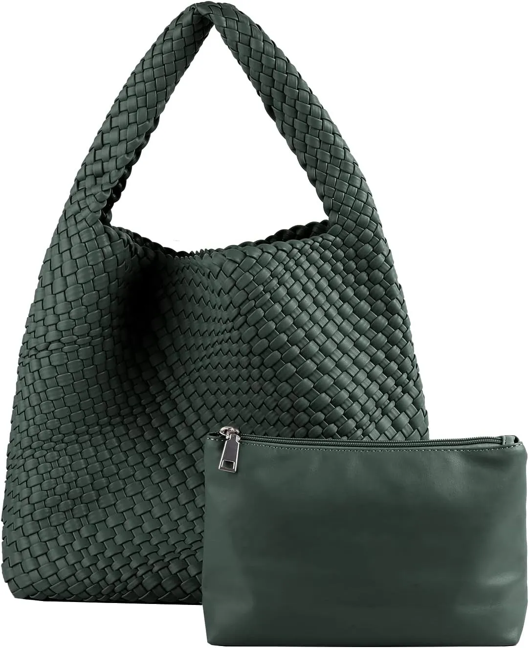Woven Bag for Women, Vegan Leather Hobo Tote Bags, Top-handle Handmade Purse