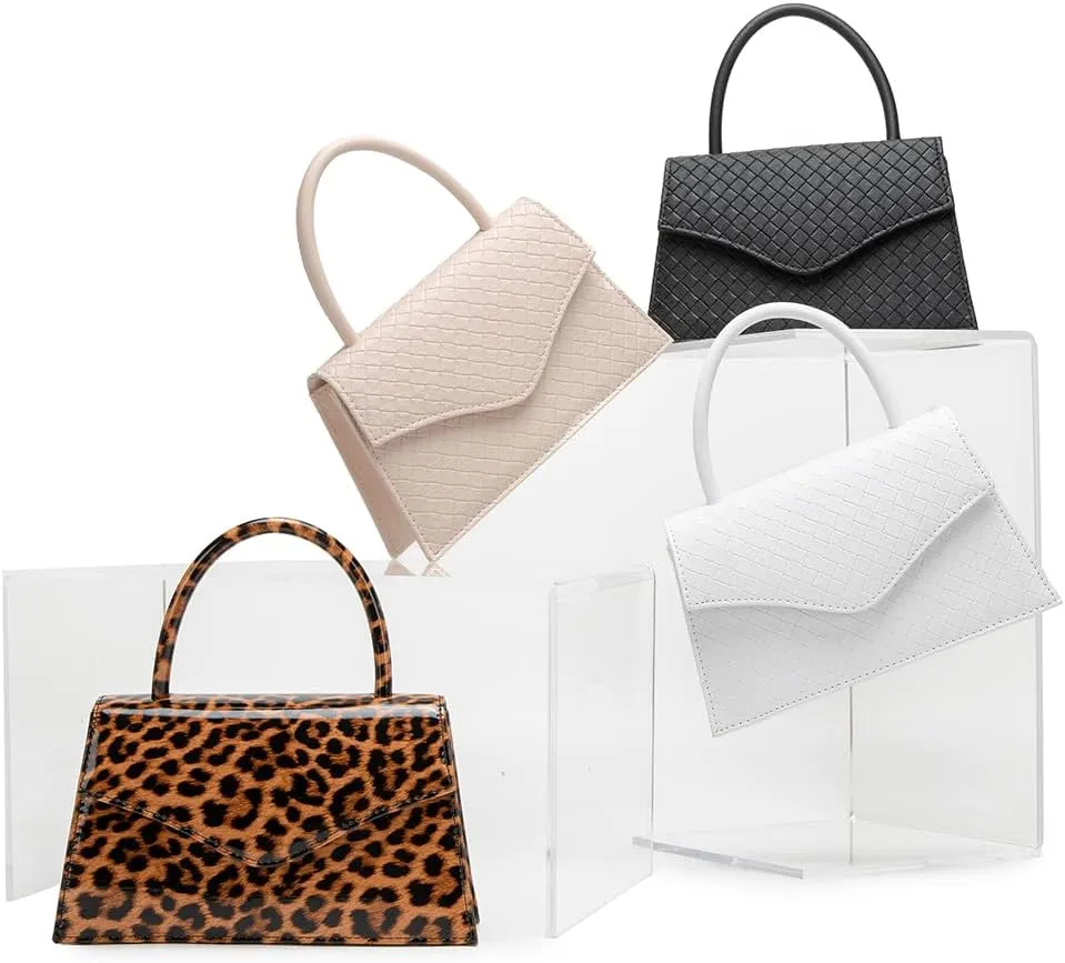 Wristlet Clutch Classic Leopard Print PU Leather Evening Bags For Women Formal Purse, Ladies Stylish Flap Clutch Handbag