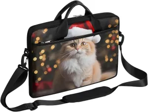 Xmas Modern Pattern Laptop Shoulder Bag Tablet Computer Notebook Sleeve Messenger Bags Carrying Case with Strap Briefcase Tote for 14 15 in Laptops