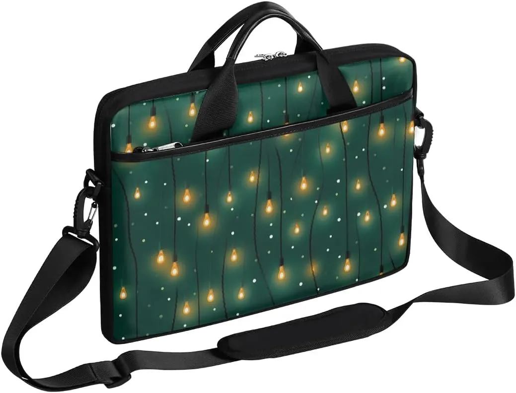 Xmas Modern Style Laptop Shoulder Bag Tablet Computer Notebook Sleeve Messenger Bags Carrying Case with Strap Briefcase Tote for 14 15 in Laptops
